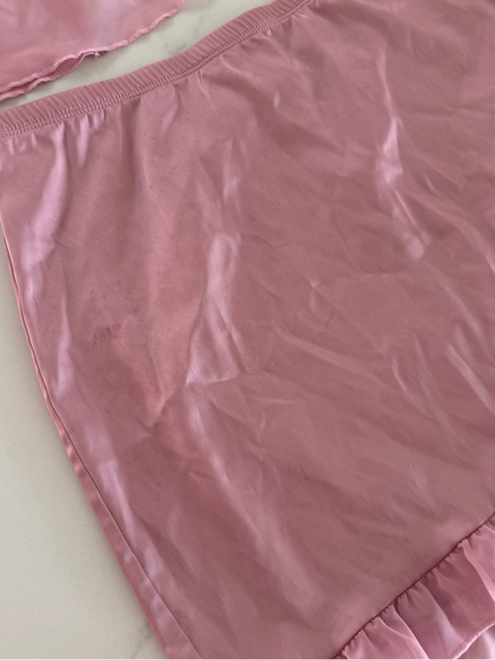 By Anthropologie Tie-Back Sheer Cami & Ruffle Mini Skirt SET - Size S/M - Picture 4 of 14